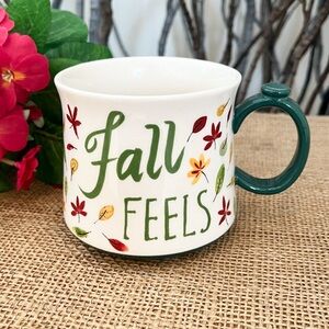 Anthropologie Fall Feels Autumn Leaves Ceramic Mug